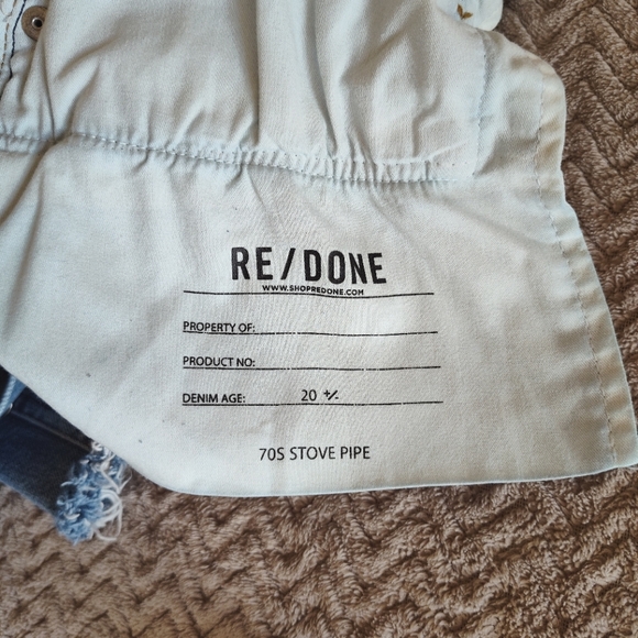 RE/DONE 70s stove pipe jeans in light stone - Picture 9 of 11